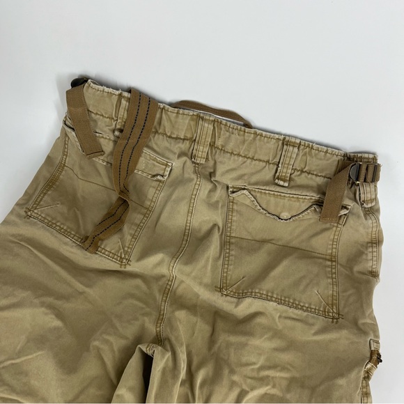 Trailer Pants Mens 38x32 Tan Cargo Heavyweight Wide Leg Baggy Skater Y2K Utility - Picture 5 of 9